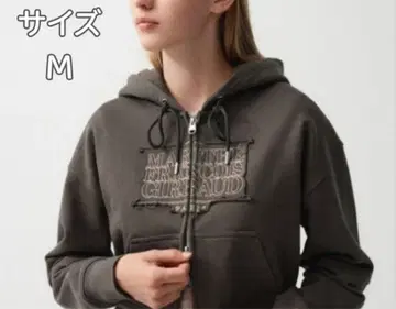 마리떼 프랑소와 저르보 그레이 크롭 후드티