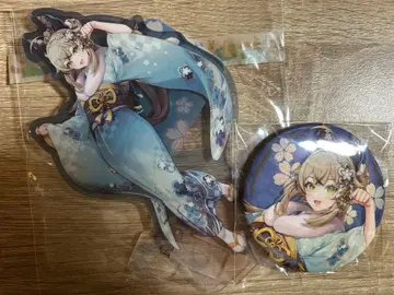 원신 키라 우체국 콜라보 설날 풀 원소 번개 아크릴 스탠드 캔뱃지