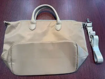 쿠리하라 하루미님 베이지 골드 나일론 토트백