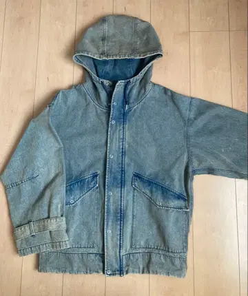 CLEL 후드 부착 데님 자켓