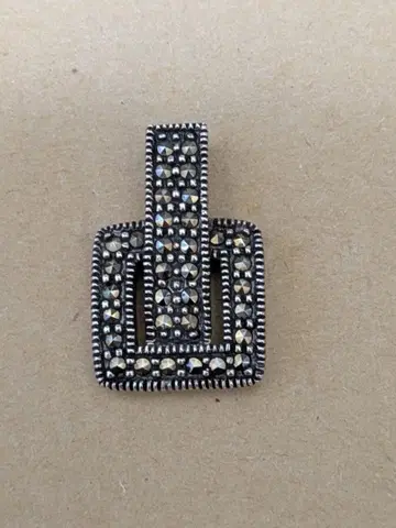 마카사이트 실버 펜던트 탑