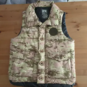AVIREX 다운 베스트 카모플라주 L