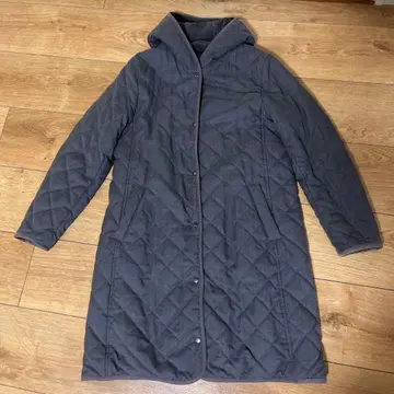 퀼팅 보아 플리스 코트 그레이 L 유니클로