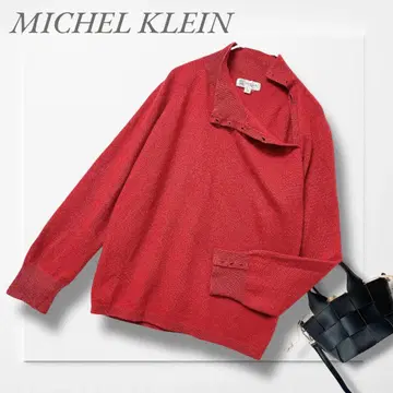 [] 미쉘클랑 캐시미어 100% 니트 (M) 빨간색 포근한 고급