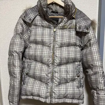 Karl Kani 그레이 계열 체크 다운 자켓 S