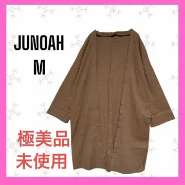 새상품 미사용 [JUNOAH] 노카라 드레이프 롱 가디건 7부 소매