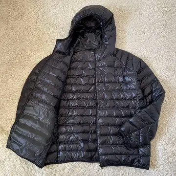 빅 사이즈 유니클로 라이트 다운 자켓 후드 XL 페더 코트