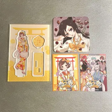 오늘부터 신령님 카페 나나미 아크릴 스탠드 코스터 특전 카드