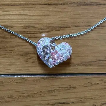 SWAROVSKI 하트형 핑크 스톤 목걸이