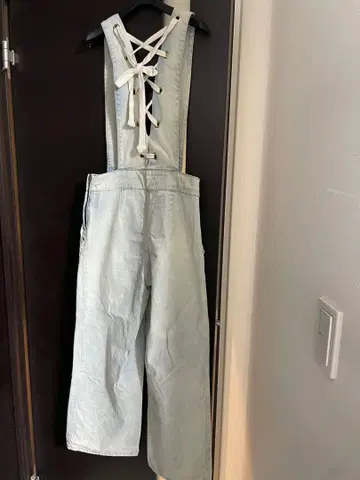 레어 시루무린 레이스업 데님 살로펫 라이트 블루