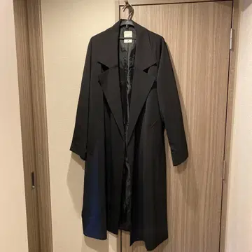 NIDO 블랙 체스터 코트