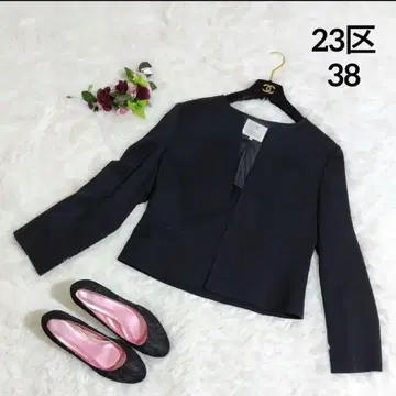 컨디션 최상 23구 노카라 자켓 38 블랙 긴팔 최근 포멀