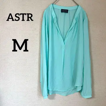 ASTR 민트 그린 [ M ] 긴팔 셔츠 V넥