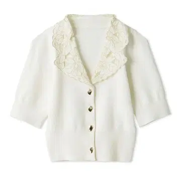 [ 새상품급 ] SNIDEL Sustainable 자수 풀오버 화이트