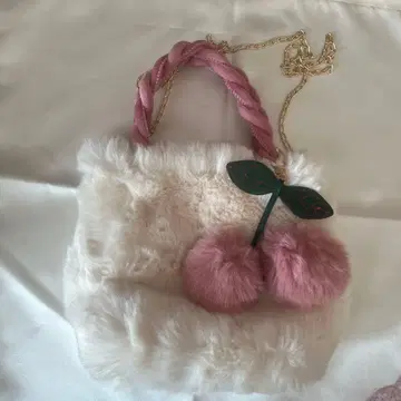퍼 숄더백 핑크 체리 포함