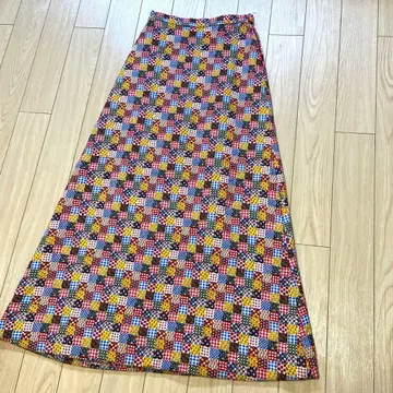 70s 패치워크 퀼팅 롱 스커트
