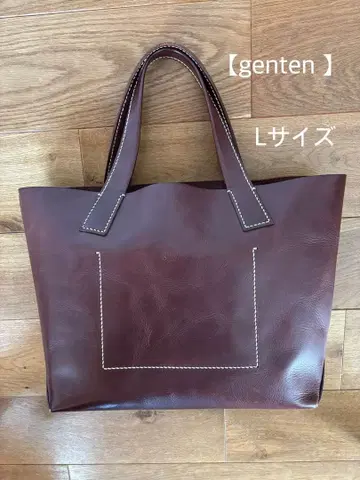 [genten] 겐텐 아 마노 토트백 L 다크 브라운