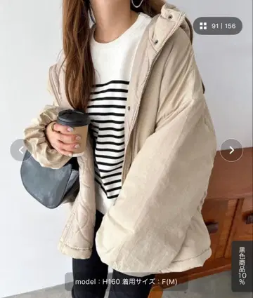 미사용 새상품 andme 앤도미 오버 사이즈 충전솜 다운 코트