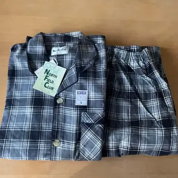 새상품 남성용 파자마 L NORTH FIELD CLUB 긴팔 롱 바지