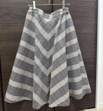 millebonheur 이세탄 한정 그레이 체크 스커트