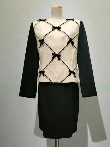 엠즈 그레이시 셋업 스커트 레트로 구제 의류 리본