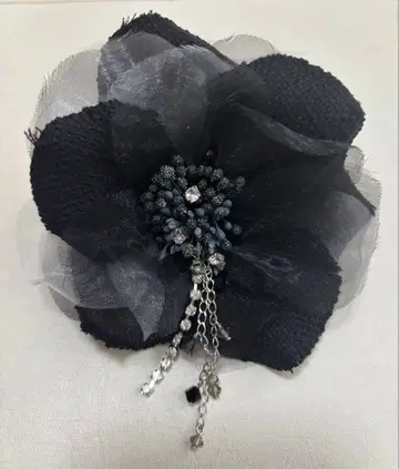 코사지 브로치 블랙 꽃 입학 졸업식 세레모니