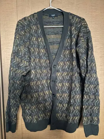 BEAMS HEART 기하학 패턴 가디건 M