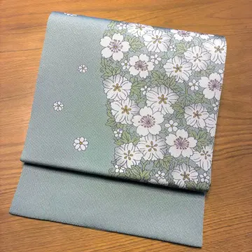 크레이프 원단 염색 9촌 나고야 오비 미사용품