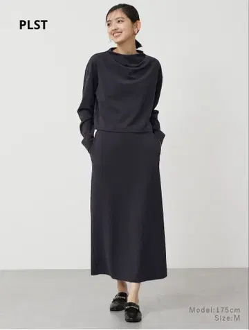 PLST 암운젠 저지 스커트 셋업