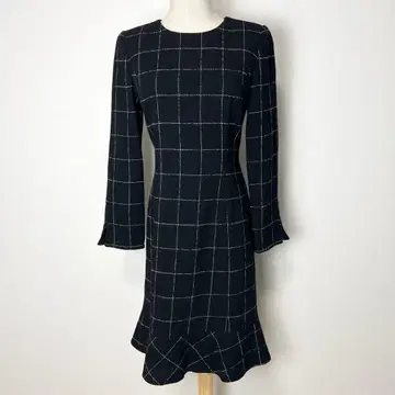 엠즈 그레이시 M'S GRACY 울 체크 무늬 원피스 긴팔 가을/겨울