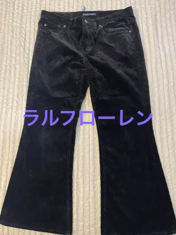 [ 새상품급 ] 큰 사이즈의 랄프 로렌 코듀로이 부츠컷 블랙