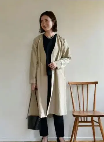 [ 새상품급 ] ourhome 믿음직한 노카라 코트