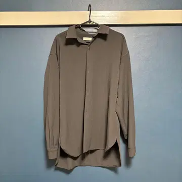 오버 사이즈 드레이프 긴팔 셔츠 / 차콜