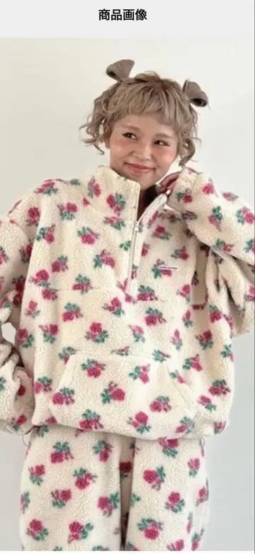 ayano 시마무라 꽃무늬 플리스 자켓 M 사이즈 택 포함 미사용 새상품