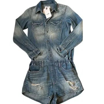 미사용 새상품 GYDA 웨스턴 데님 올인원 S Y2K 헤이세이