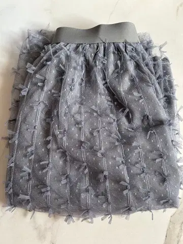 tocco closet 플레어 스커트 그레이 리본 포함