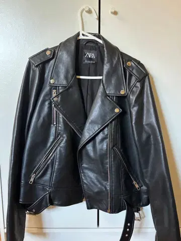 ZARA 블랙 라이더 자켓 XL 여성용