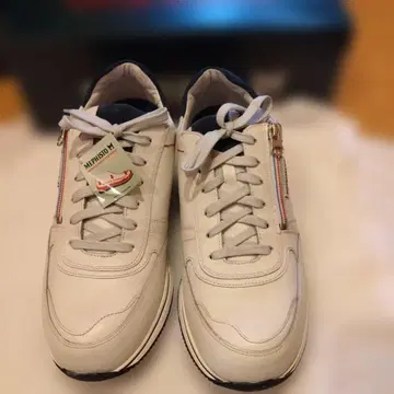 MEPHISTO 화이트 가죽 스니커즈