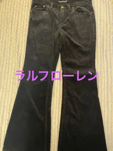 [ 새상품 ] 빅 사이즈 랄프 로렌 블랙 코듀로이 부츠컷 데님 블랙 컬러