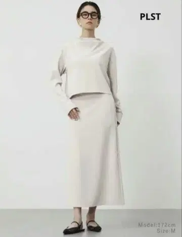 PLST 암젠 저지 스커트 셋업