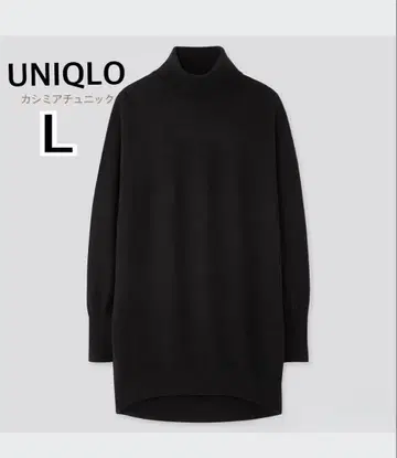 UNIQLO 3D 캐시미어 튜닉 블랙 L