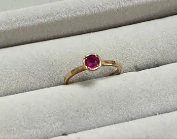 [ agete ] K10 루비 핑키링 4호 상당