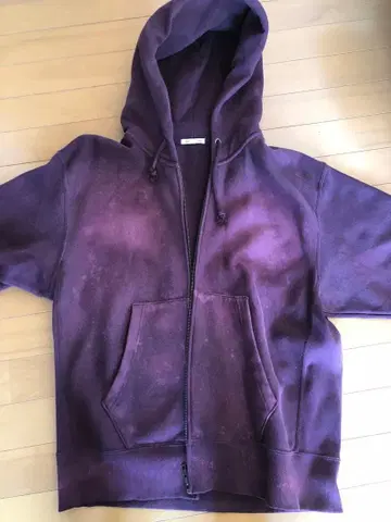 GU 퍼플 집업 후드티