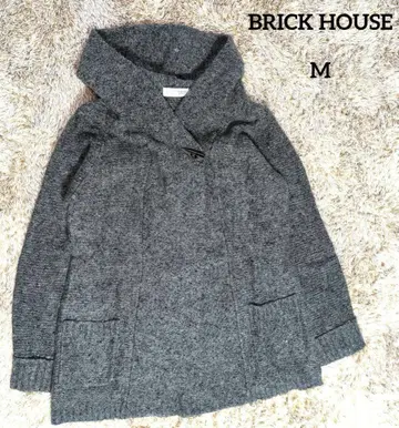 브릭하우스 후드티 니트 가디건 풀오버 그레이 M