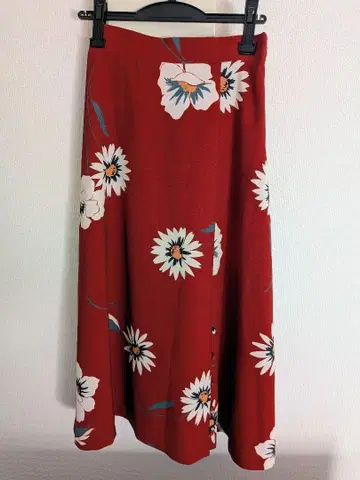 CAST: ANNA 플라워 프린트 플레어 스커트