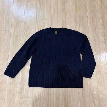 BATONER 리브 니트 네이비 3