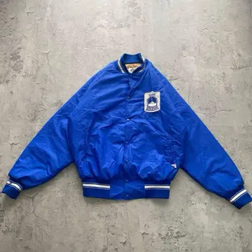 HILTON USA 구제 의류 나일론 바시티 자켓 와펜 블루 자켓