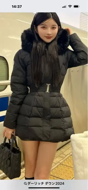 Darich 2024 후드 부착 다운 자켓 블랙