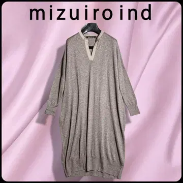mizuiro ind 의 루즈핏 롱 니트 원피스입니다