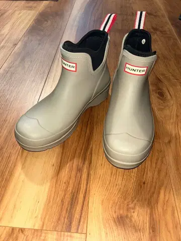 헌터 그레이 숏 레인부츠